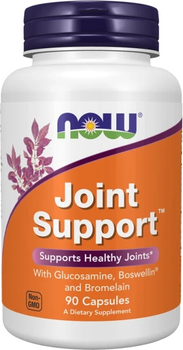 Дієтична добавка Now Foods Суглобова підтримка з глюкозаміном, босвеліном та бромелаїном 90 капсул (733739032904)