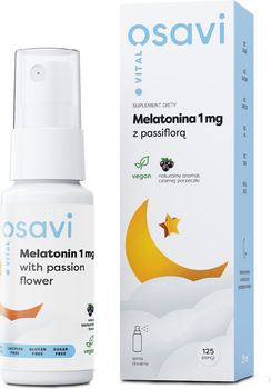 Suplement diety Osavi Melatonina 1 mg z passiflorą w sprayu 25 ml (5904139920664)