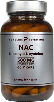 Дієтична добавка MedFuture Pure Nutrition NAC N-ацетил-L-цистеїн 500 мг 60 капсул (5907589311983)