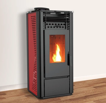 Пелетний камін ThermoPell LK1002 10кВТ Червоний + Wi-Fi
