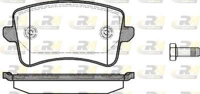 Колодки гальмівні дискові задні комплект Audi A7, A5, A4 B8, Q5, A6 C7 07-19р Roadhouse 21343.00