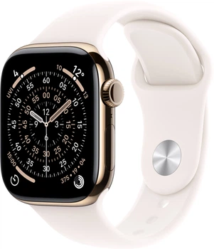 Smartwatch Apple Watch Series 11&nbsp;GPS + Cellular 42mm Gold Titanium Case with Light Blush Sport Band S/M (MF8W4)