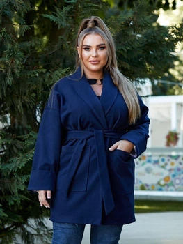 Женское кашемировое пальто SOLINNA , Модель 6423 Синий, 50-52