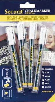 Набір маркерів Securit Chalkmarker Original 1-2 мм 4 шт (ZES8717624242212)