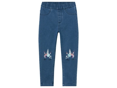 Джеггинсы Skinny с нашивкой для девочки Lupilu LYCRA® 453495 122-128 см (6-8 years) Синий