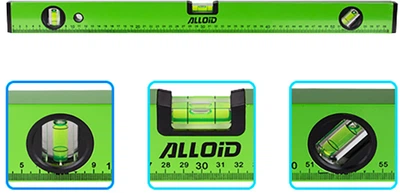 Рівень будівельний Alloid 3 капсули 60 см (LD-151060)