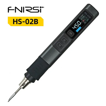 Портативный паяльник FNIRSI HS02B 100Вт 5-20В 100-450°C паяльная станция USB паяльник