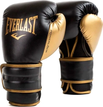 Боксерские перчатки Everlast POWERLOCK 2R TRAINING GLOVE P00002661 10 унций Черный, золотой (009283611965)