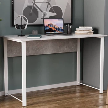 Стіл письмовий Курт Ferrum-decor 75x140x70 Білий метал ДСП Бетон 32 мм (FRD-106649)