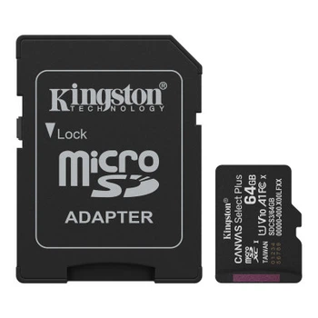 Картка пам'яті Kingston 64 GB microSDXC class 10 UHS-I V10 A1 Canvas Select Plus (SDCS3/64GB)