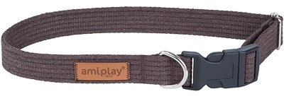 Регульований нашийник Amiplay Cotton XL Коричневий (5907563223288)