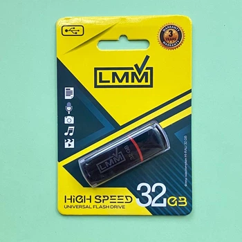 Флешка USB 32GB, классический корпус, цвет черный