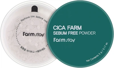 Матирующая рассыпчатая пудра FarmStay Cica Farm Sebum Free Powder с центеллой 5 г (8809551954723)