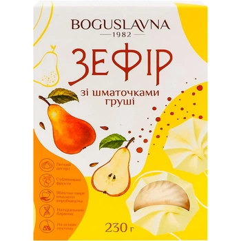 Зефир с кусочками груши Богуславна 230г