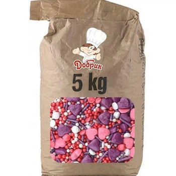Посыпка 5кг Сердечки №4 Добрык