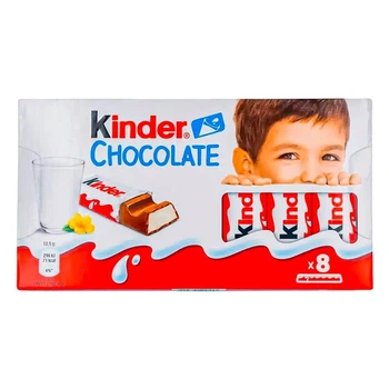 Шоколад молочный Kinder Chocolate (*8шт) с молочной начинкой 100г