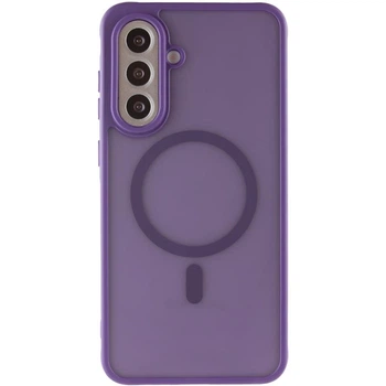 Чехол-накладка TPU Bloom с MagSafe для Samsung Galaxy A57 5G стильная и прочная защита Purple