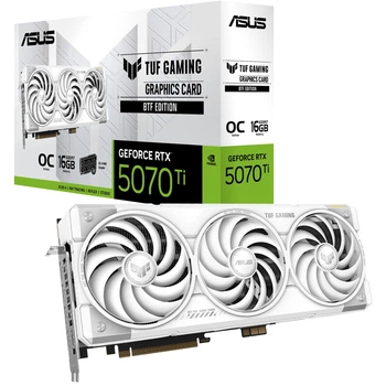 Відеокарта GeForce RTX 5070 Ti 16GB GDDR7 TUF Gaming OC BTF White Asus (TUF-RTX5070TI-O16G-BTF-WHITE)