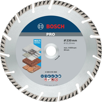 Алмазний диск Bosch PRO Multi Material 230 мм (2608615065)