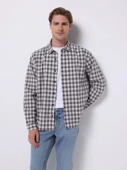 Рубашка хлопковая мужская Colin's CL1075649GRC M Gray Check (8684112814353)
