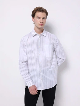 Рубашка хлопковая мужская Colin's CL1075651WSD XL White Striped (8684112814513)