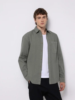 Сорочка бавовняна чоловіча Colin's CL1075661KHA 2XL Khaki (8684112829395)