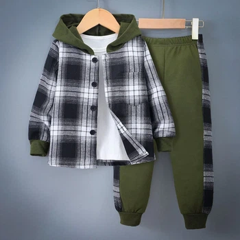 Дитячий костюм "Cozy Plaid" Зелений 92–98 см