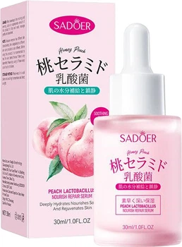 Відновлююча сироватка Sadoer Peach Lactobacillus Nourish Repair Serum 30 мл (6942349713330)