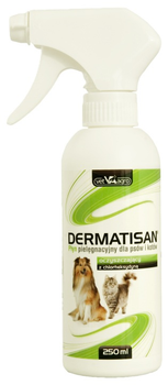 Рідина для догляду за собаками та кішками VET-AGRO Dermatisan з хлоргексидином 250 мл (5907443481746)