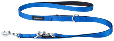 Регульований повідець Amiplay Twist 6 в 1 L 1-2 м Синій (5907563242777)