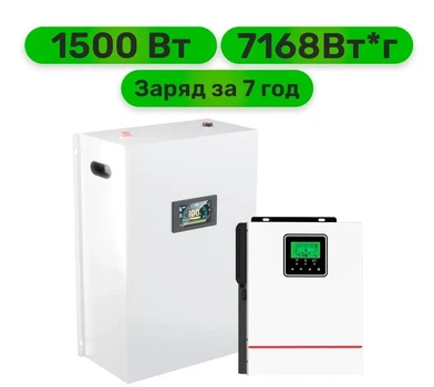 Комплект резервного питания Daxtromn инвертор + LiFePO4 аккумулятор (W1500 + АКБ LiFePO4 7168Wh)