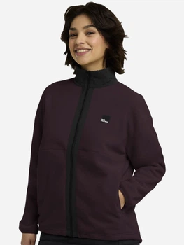 Толстовка на блискавці флісова без капюшона жіноча Jack Wolfskin Sumetro Fz W A65075-I0116 L Сливова (4064886550130)