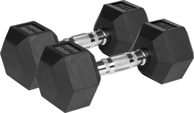 Гантелі чавунні Rebel Active гумовані HEX 2x7.5 кг RBA-2325-07.5 (5901890121859)