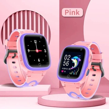 Детские смарт часы Smart Baby Watch Q12S с SIM картой и GPS Умные часы-телефон Розовый