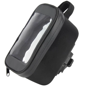Сумка на верхнюю трубу рамы Green Cycle Phone hard bag, с отделением для телефона, черная