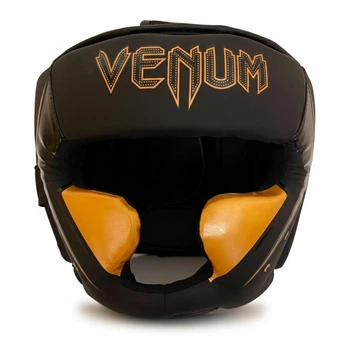 Шолом для бокса та єдиноборств Venum Impact Evo чорний р. S (дитячий 5-8 років)