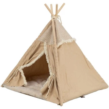 Лежак-вигвам для собак и кошек Trixie Tipi Boho, бежевый 55х65х55см 38211