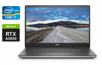 Мобильная рабочая станция Dell Precision 7760 / 17.3" (1920x1080) IPS / Intel Core i7-11850H (8 (16) ядер по 2.5 - 4.8 GHz) / 64 GB DDR4 / 1000 GB SSD / nVidia RTX A5000, 16 GB GDDR6, 256-bit / WebCam / Windows 11 б/у