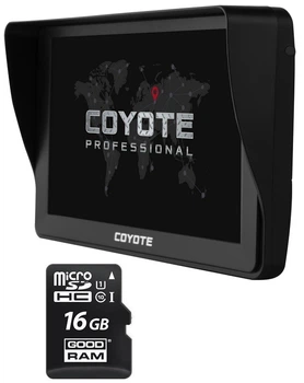 GPS навигатор COYOTE 780 Delivery Star 256mb 16gb 7 дюймов с Картами для легкового и грузового транспорта TIR + MicroSD карта памяти 16GB