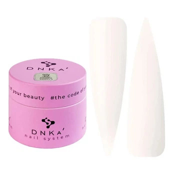 Гель для наращивания и моделирования DNKa Jelly Gel 0002 Vanilla молочный с легким розовым подтоном 15 мл