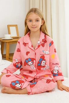 Пижама для девочки My Melody: рубашка + штаны, 130–140 см, 8–10 лет, розовая (10704)