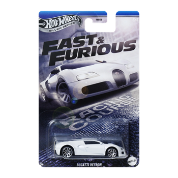 Тематическая Машинка Hot Wheels Bugatti Veyron Fast & Furious 1:64 JBY43 White