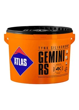 Штукатурка декоративная силиконовая фасадная ATLAS GEMINI RS барашек 1,5 мм база белая 25 кг
