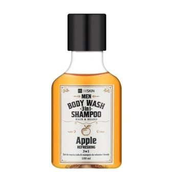 Гель для душу 3в1 Яблуневий Вискі Body Wash and Hair and Beard Shampoo Whisky Apple HiSkin, 100 мл (5905359808558)