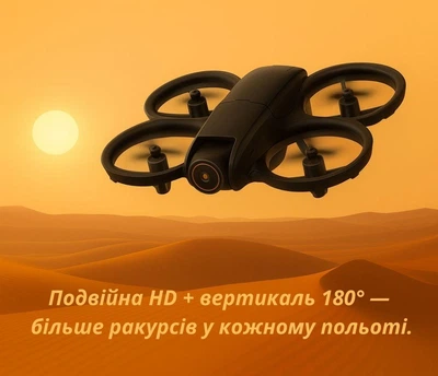 Детский квадрокоптер с HD FPV камерой, мини дрон для детей и новичков, с защитой лопастей и подсветкой YouWe 2100146