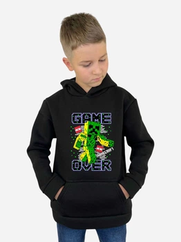 Детское теплое худи для мальчика Спиногрыз Minecraft Game over 10-00989 110 см Черное (ROZ6501079136)
