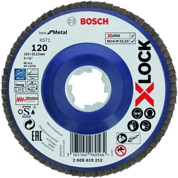 Tarcza listkowa Bosch X-Lock Best for Metal 125 mm 2608619212 (3165140960564)