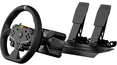 Kierownica i pedały Moza R3 Racing Bundle do komputera PC, dwa pedały SR-P Lite, kierownica ES Lite (RS074_Moza)