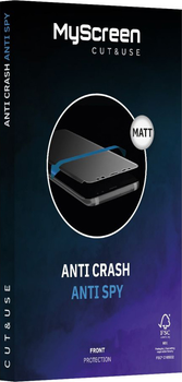 Захисна плівка MyScreen CUT&USE foil ANTI CRASH ANTI SPY MAT DRY 4.0 для смартфона 7" 10 шт. (M CU FOL 7 AC ANTI SPY MAT DRY 4.0)