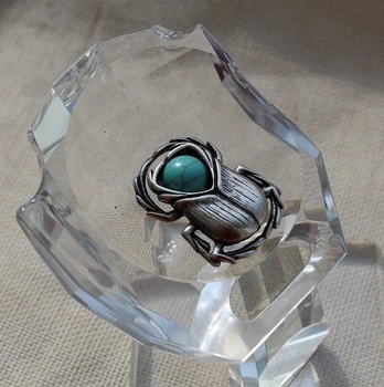 Министатуэтка Жук Скарабей Сріблення Бірюза Semantic Jewelry 3.0 x 2.5 x 0.5 см